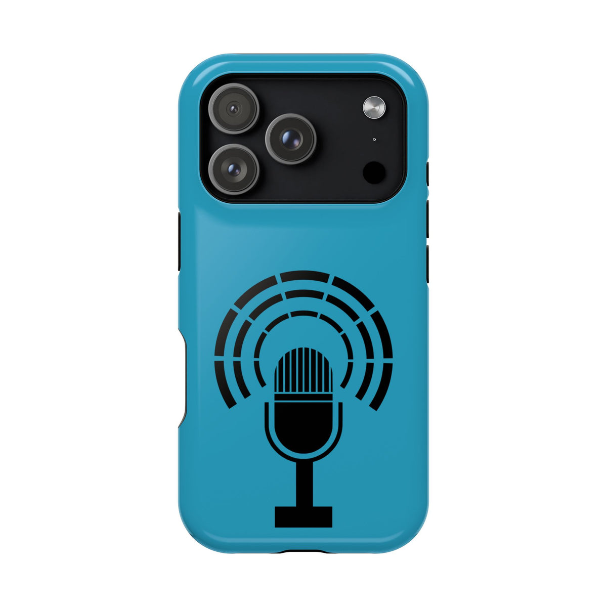 Phone Case — Retro Microphone Podcast Design, Magnetic Impact-Resistant