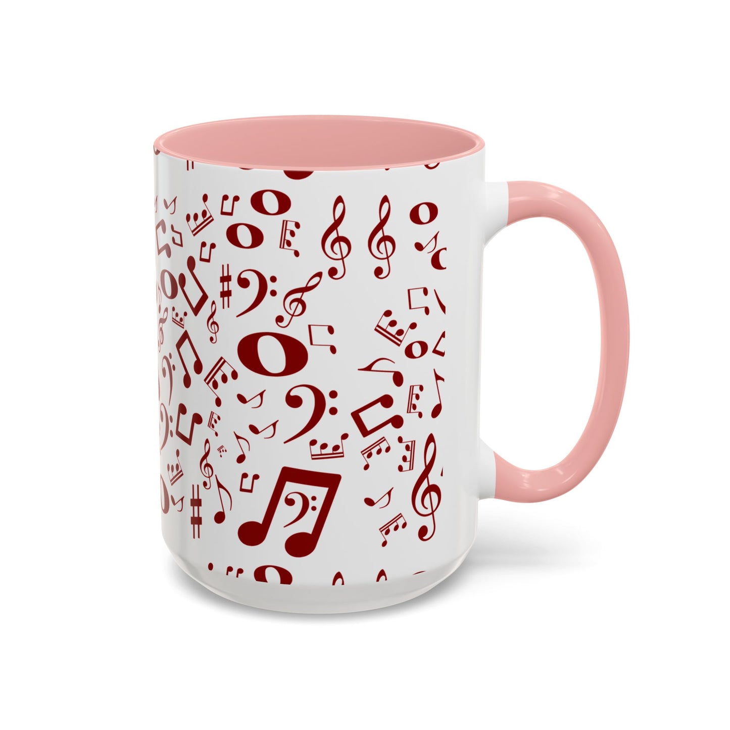 Accent Coffee Mug (11, 15oz) - Musical Notes