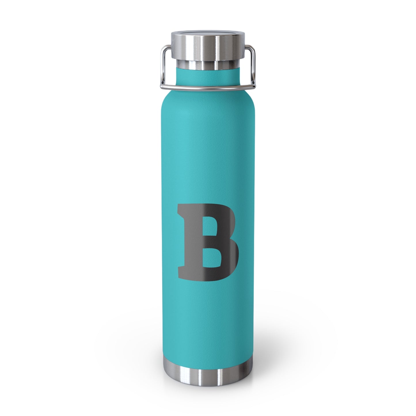 Personalized Copper Insulated Water Bottle, 22oz - "B" Custom Monogram, Travel Mug, Fitness Bottle, Hydration Gift, Eco-Friendly