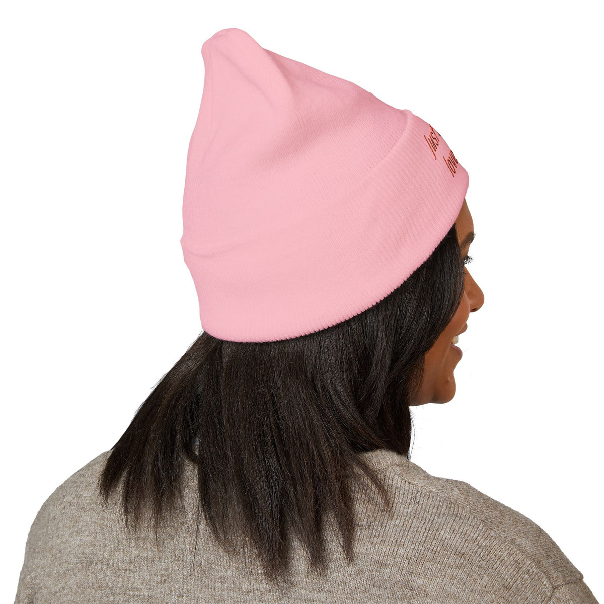 Hunting Enthusiast Beanie - "Just a Girl Who Loves to Hunt" Embroidered Cuffed Beanie