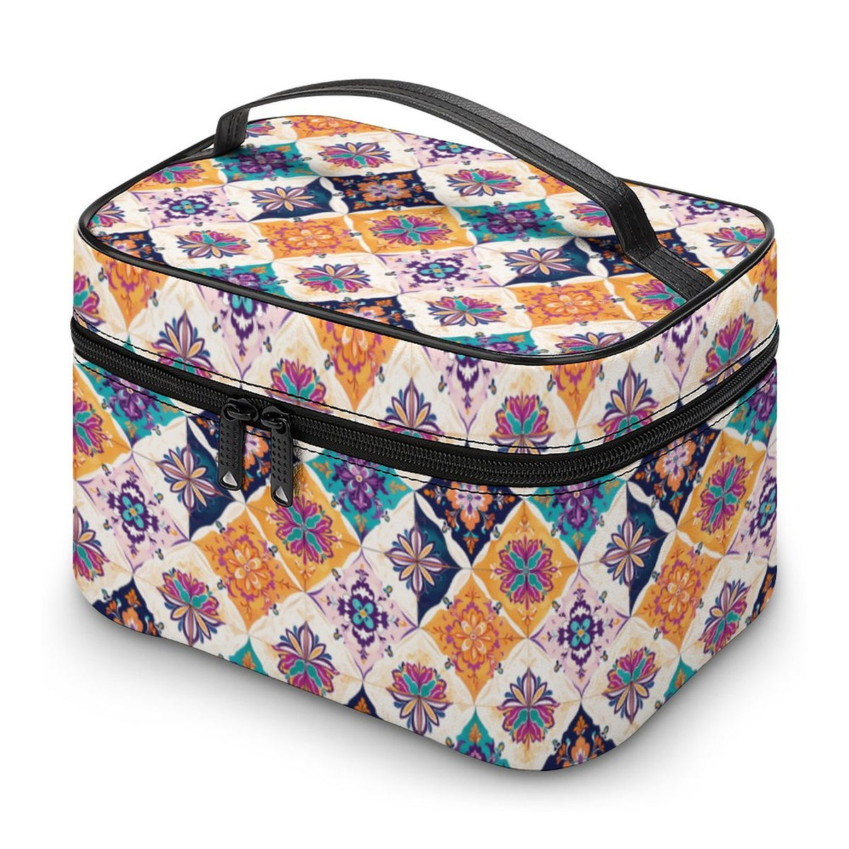 Make-up bag with Lychee pattern PU material