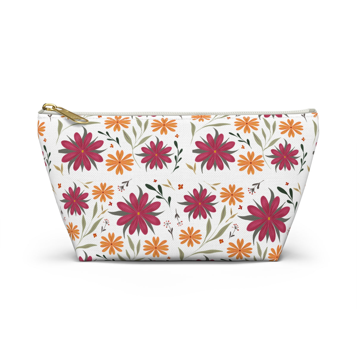 Floral Accessory Pouch - Ideal Travel Makeup Bag, Toiletry Organizer, Gift for Her, Eco-Friendly, Everyday Essentials