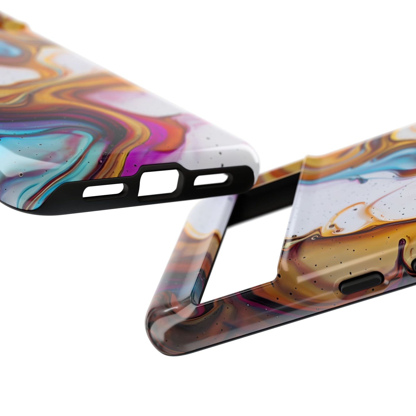 Artistic Phone Case, Tough Cases with Colorful Marble Design