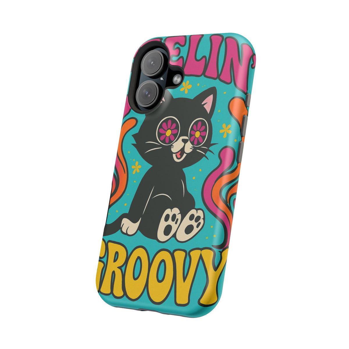 Groovy Cat Magnetic Impact-Resistant Phone Case