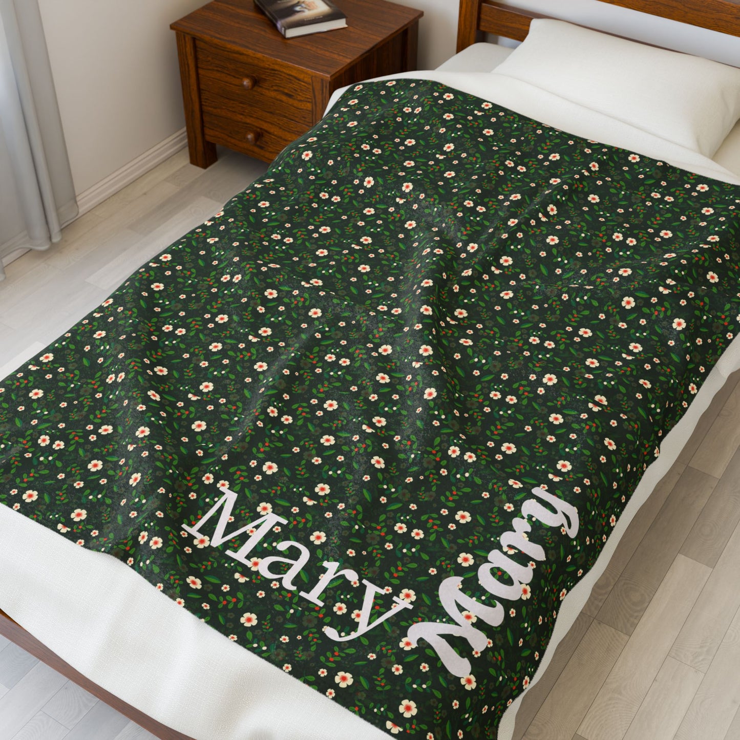 Cozy Personalized Velveteen Plush Blanket, Soft Throw for Home Decor, Custom Gift for Birthdays, Holidays, Comfort and Style
