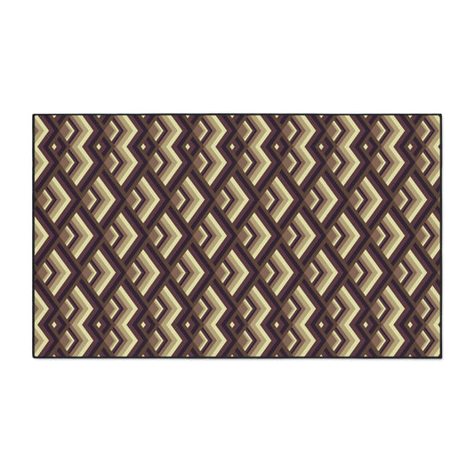 Geometric Retro Diamond Heavy-Duty Floor Mat