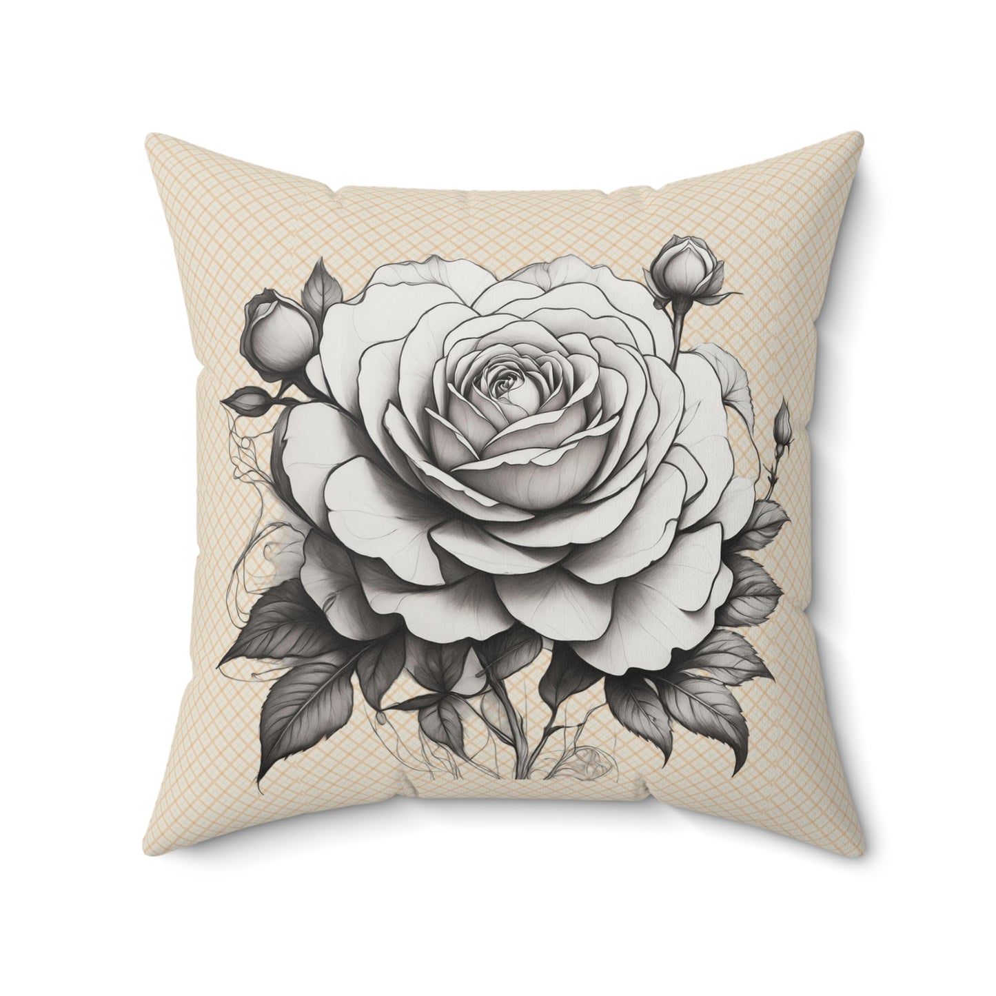 Elegant Floral Rose Pillow, Home Decor, Gift for Her, Cozy Living Room Accent, Wedding Decoration, Interior Design
