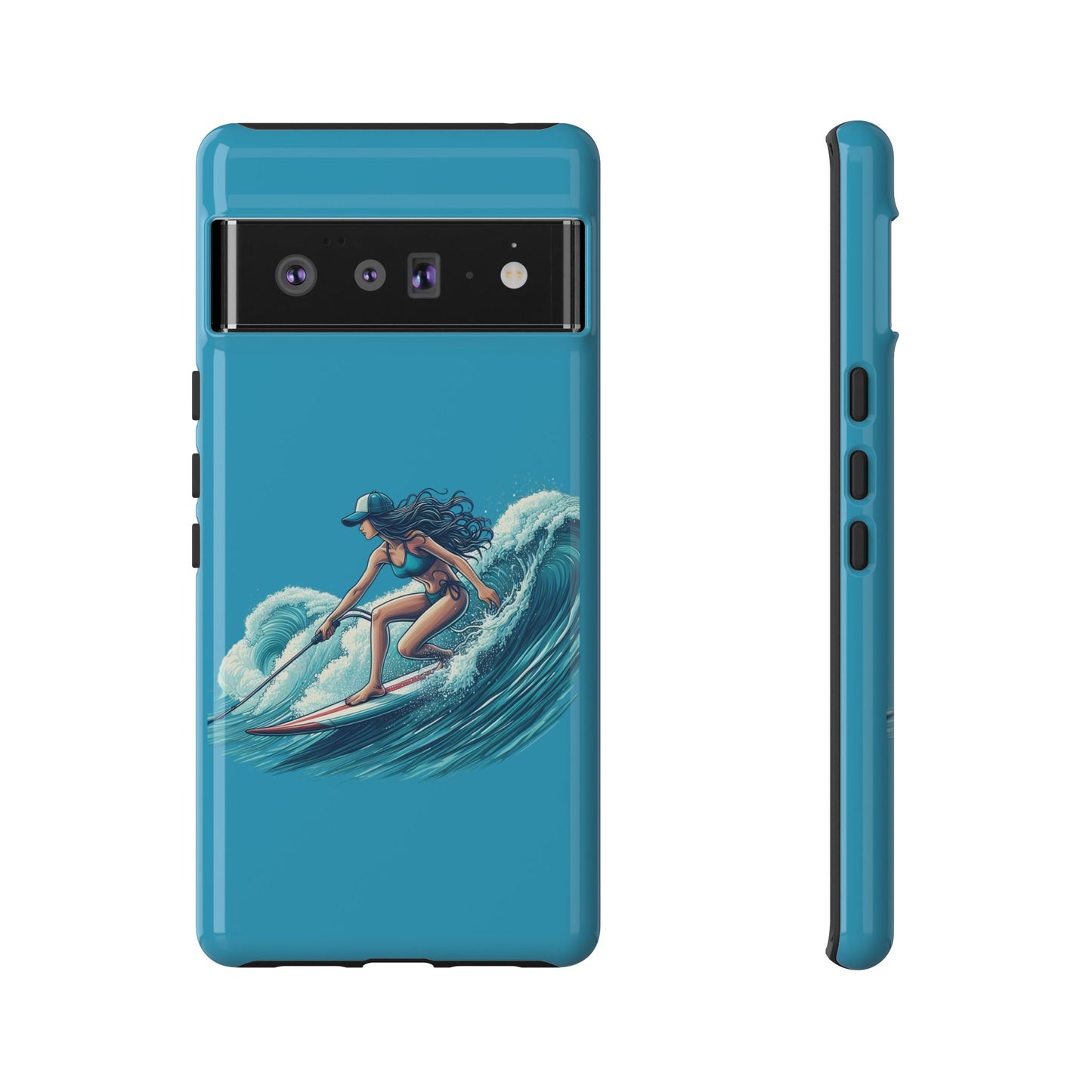 Surfing Phone Case, Coastal Vibes Phone Cover, Tough Cases for Beach Lovers, Ocean Art Phone Accessories, Summer Gift Idea