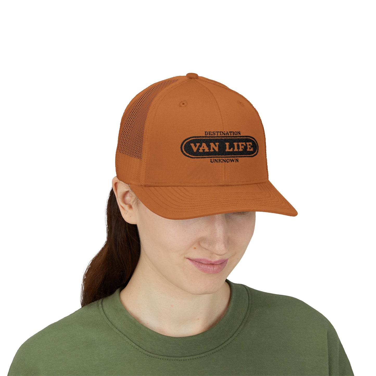 Van Life Snapback Trucker Cap, Adventure Hat, Travel Gift, Bohemian Style Cap, Outdoor Lifestyle Gear, Vacation Ready Accessory