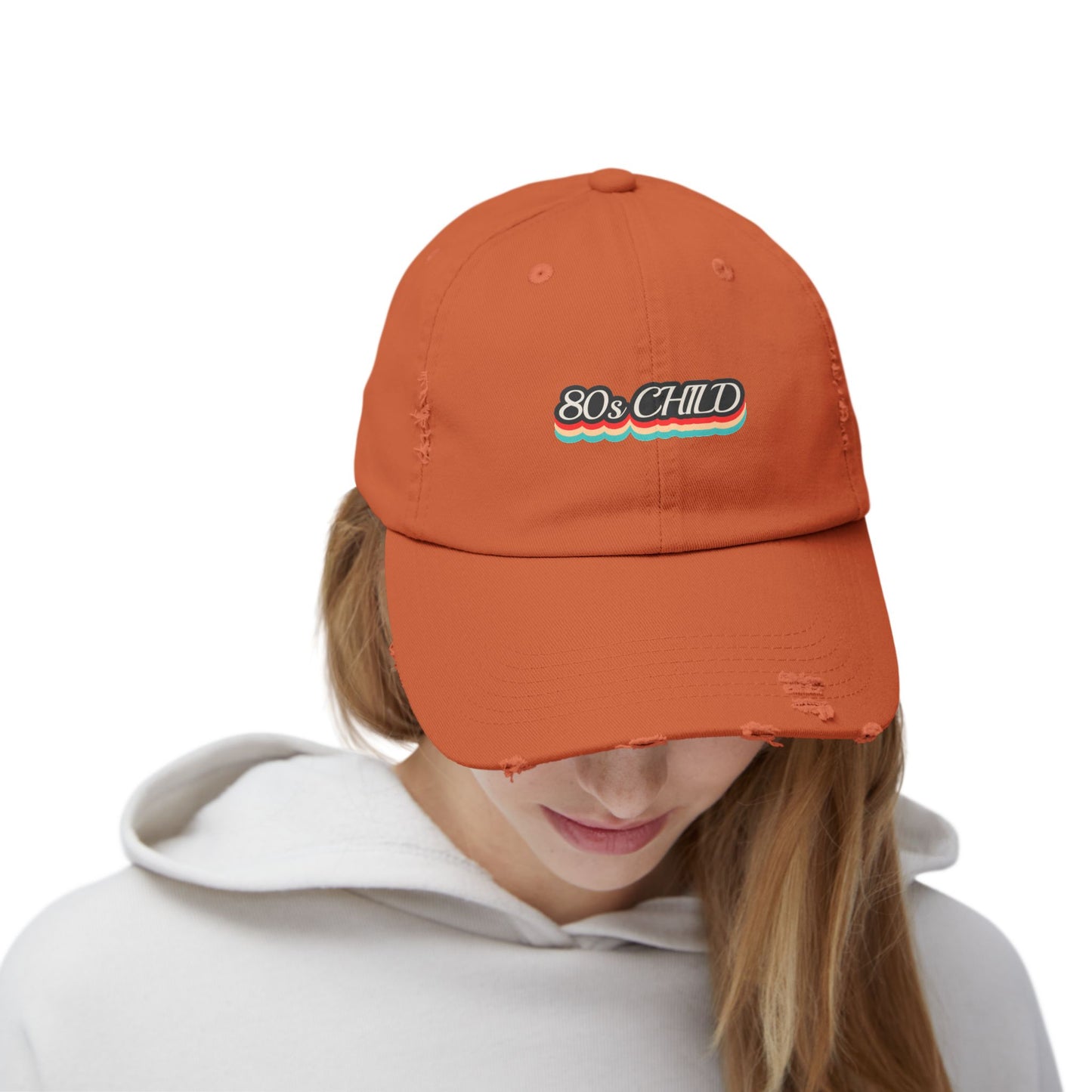 Unisex Distressed Cap- 80s child