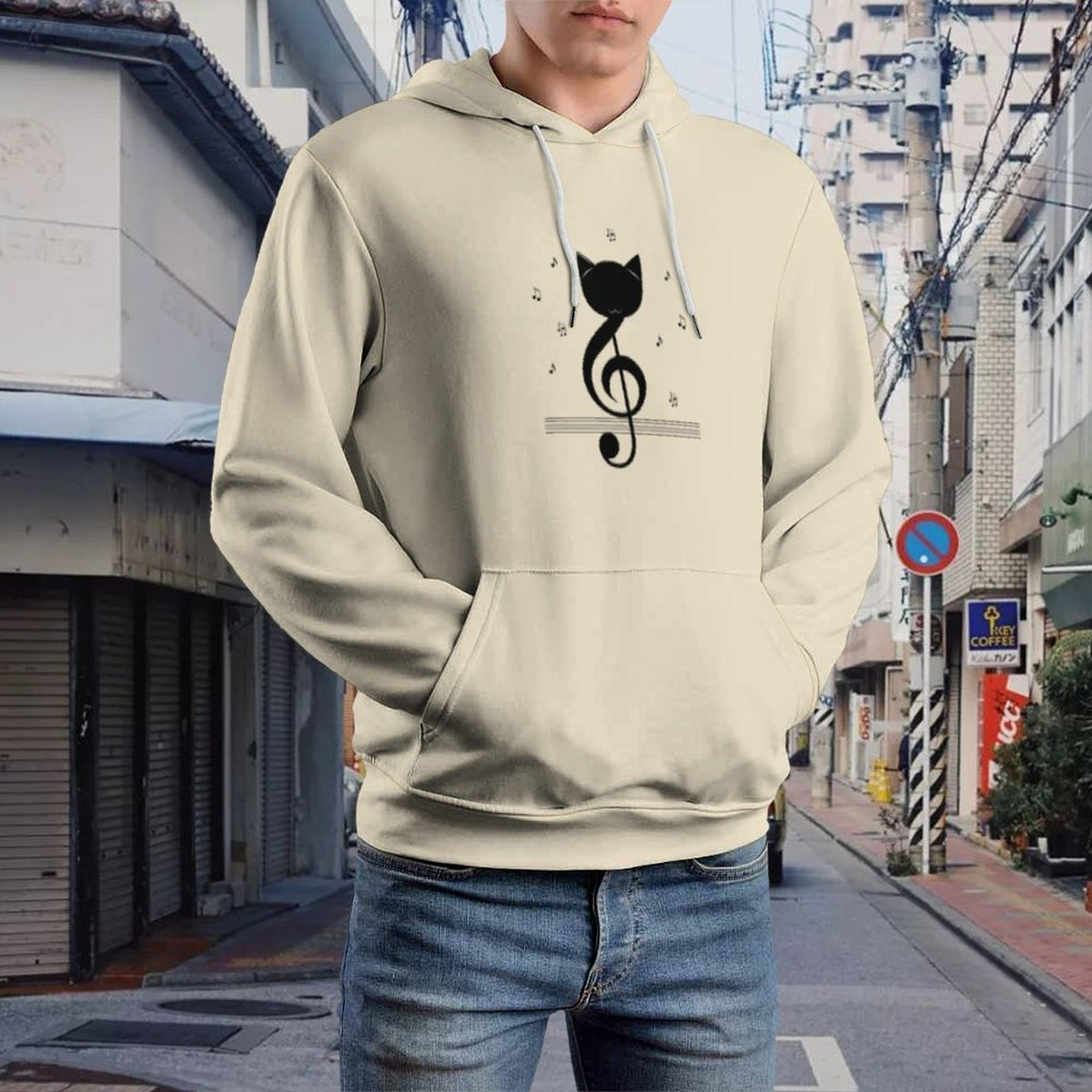 Hoodie with Double-layer hood Cat