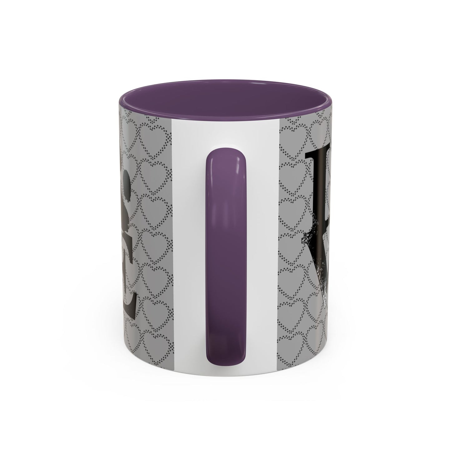 Chic Love Coffee Mug for Pet Lovers, Black Accent Mug, Valentine's Gift, Animal Lover Cup, Perfect for Hot Beverages