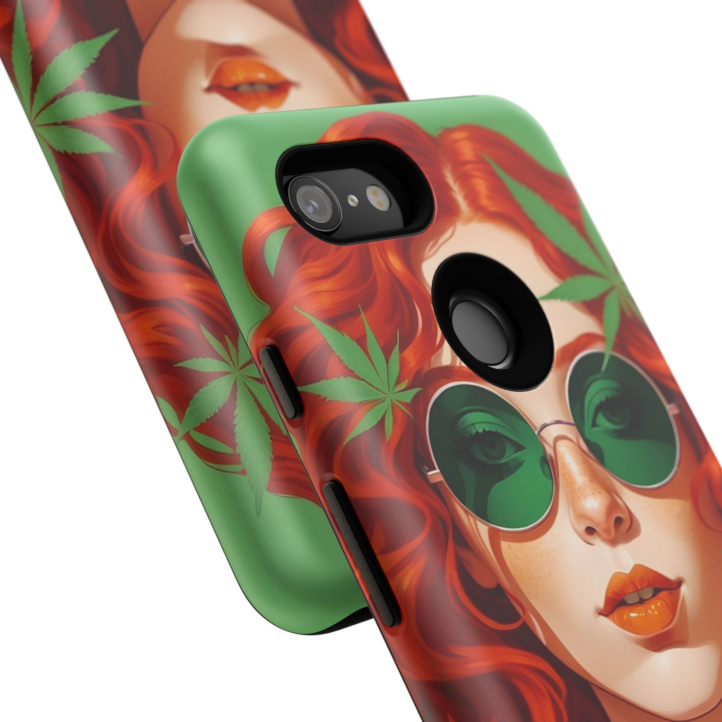 Vibrant Phone Case with Retro Greenery Design, Trendy Case for Casual Look, Gift for Her, Summer Vibes, Unique Phone Accessory