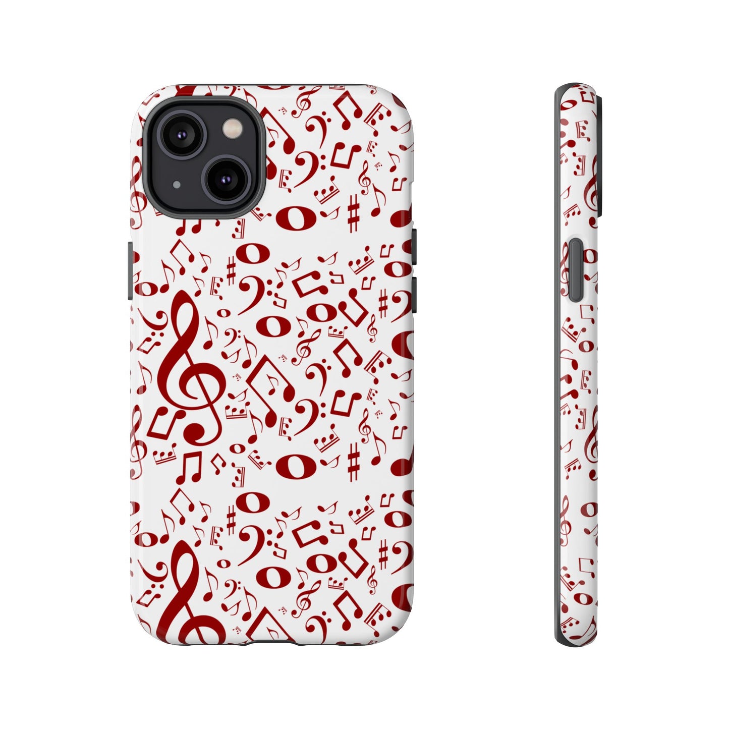 Musical Note Phone Case, Tough iPhone Cover, Gift for Musicians, Customizable, Music Lover's Accessory, Durable Phone Protection