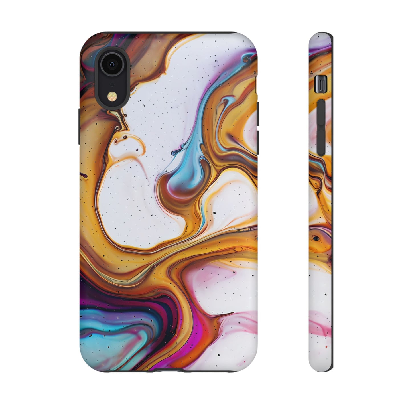 Artistic Phone Case, Tough Cases with Colorful Marble Design