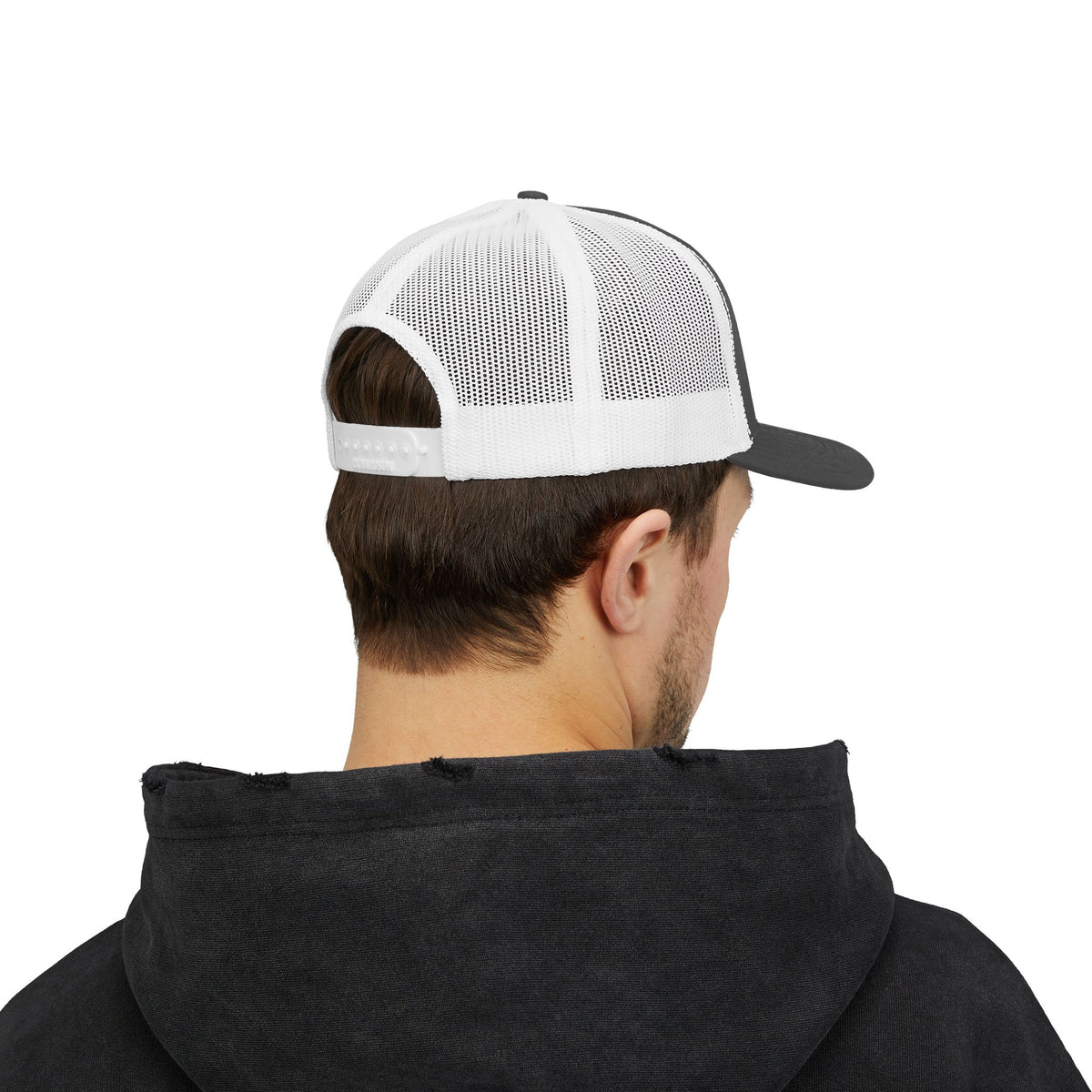 Don’t Look Back Snapback Trucker Cap — Retro Rainbow Embroidered Hat