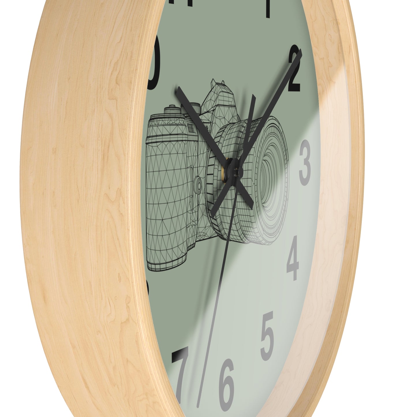 Photography Themed Wall Clock, Unique Gift for Photographers, Blue Clock, Home Decor, Creative Wall Art, Photography Lover
