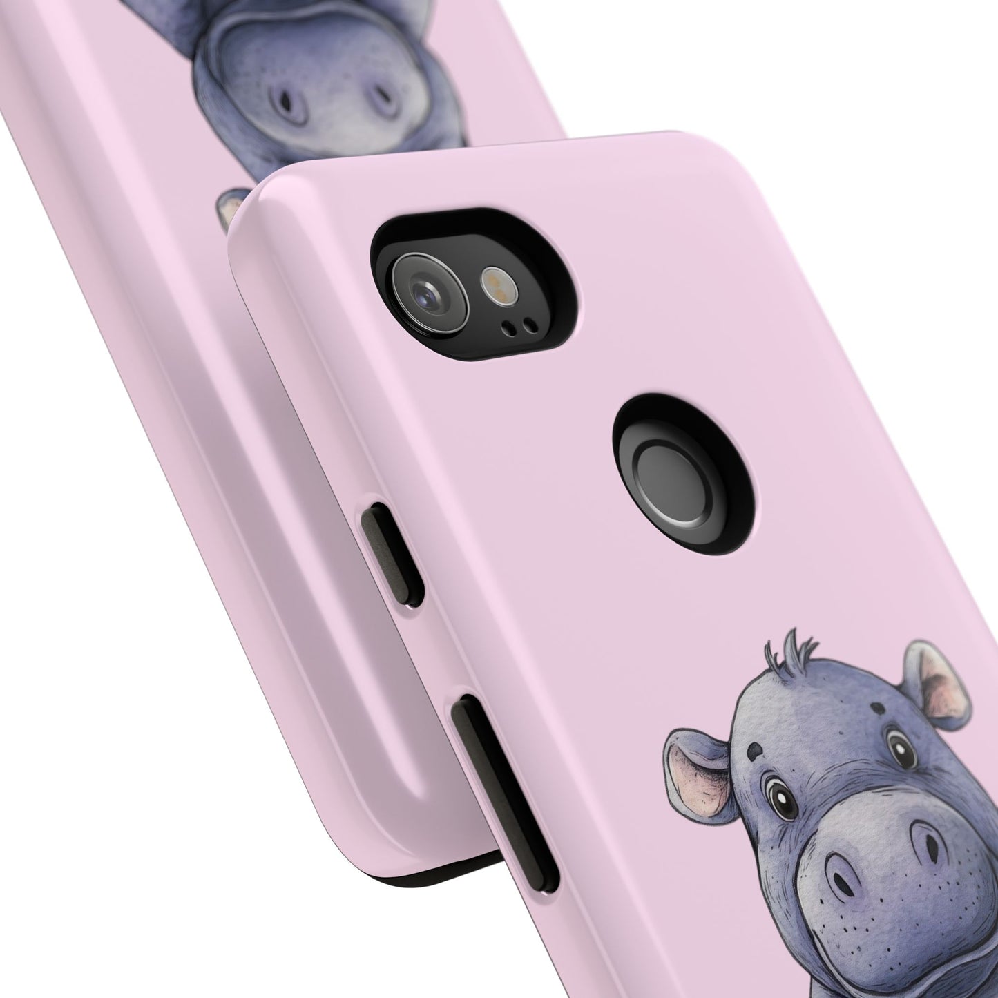 Cute Hippo Phone Case - Tough Cases, Animal Phone Cover, Kawaii Accessories, Gifts for Kids, Unique Tech Gear