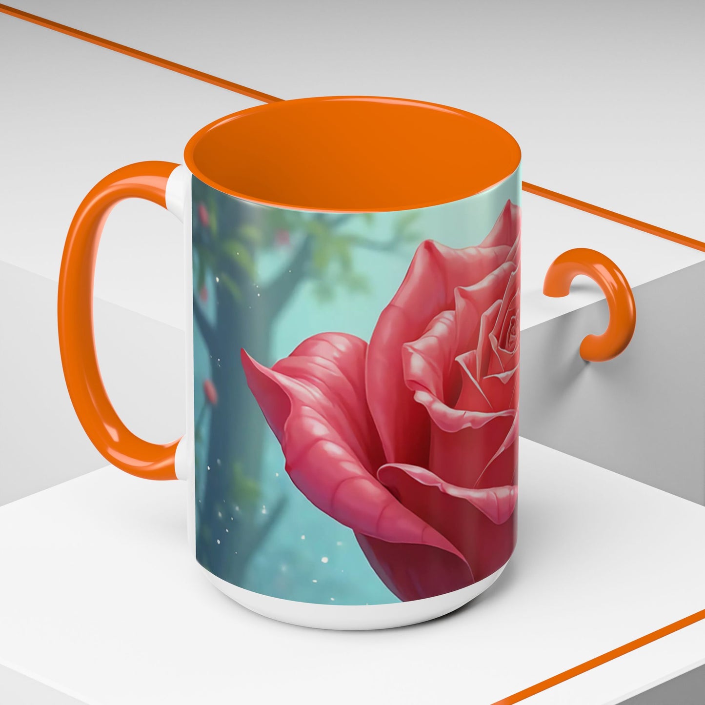 Elegant Rose Coffee Mug for Floral Lovers, Perfect Gift for Mother’s Day, Birthday, Home Decor, Garden Enthusiasts, Art Collectors