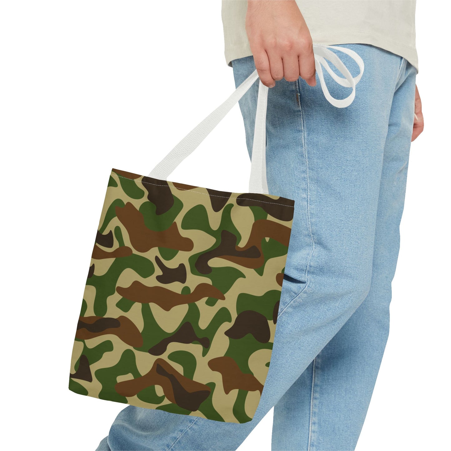 Camouflage Print Tote Bag, Stylish Shopping Bag, Everyday Use, Gym Tote, Eco-Friendly, Travel Accessory