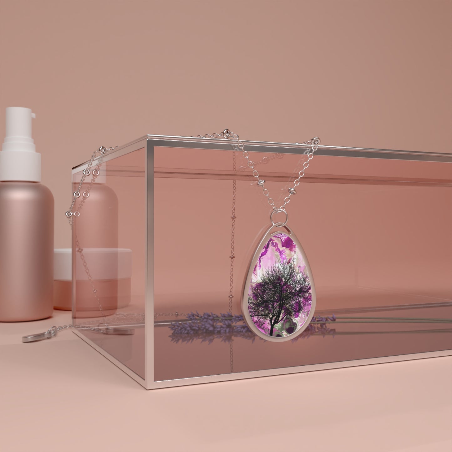 Elegant Oval Necklace with Tree Design - Perfect Gift for Nature Lovers, Boho Jewelry, Eco-Friendly Accessories, Meaningful Pendant