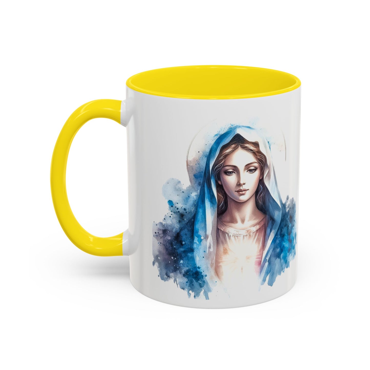 Serene Virgin Mary Coffee Mug - Spiritual Inspiration, Gift for Faith Lovers, Home Decor, Mother's Day, Religious Art