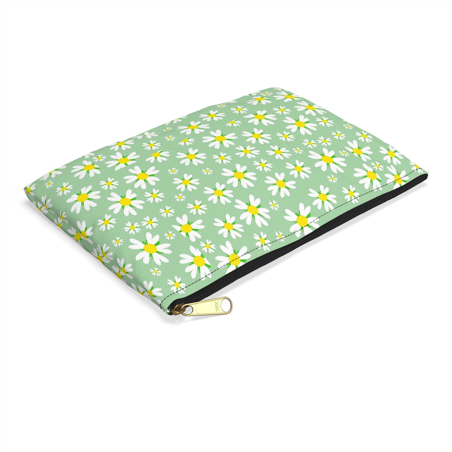 Floral Accessory Pouch for Organizing Essentials, Travel Makeup Bag, Spring Floral Zip Bag, Cute Gift for Women, Daisy Print Clutch