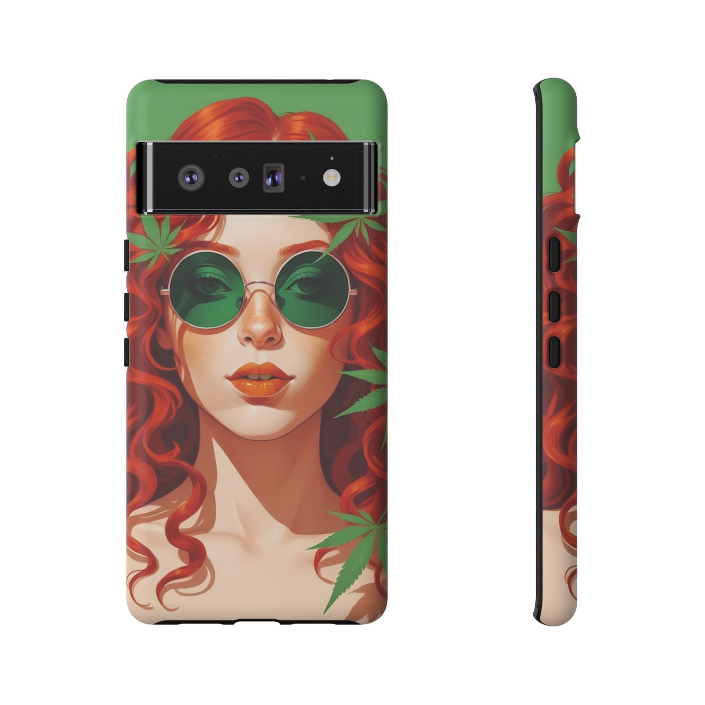 Vibrant Phone Case with Retro Greenery Design, Trendy Case for Casual Look, Gift for Her, Summer Vibes, Unique Phone Accessory