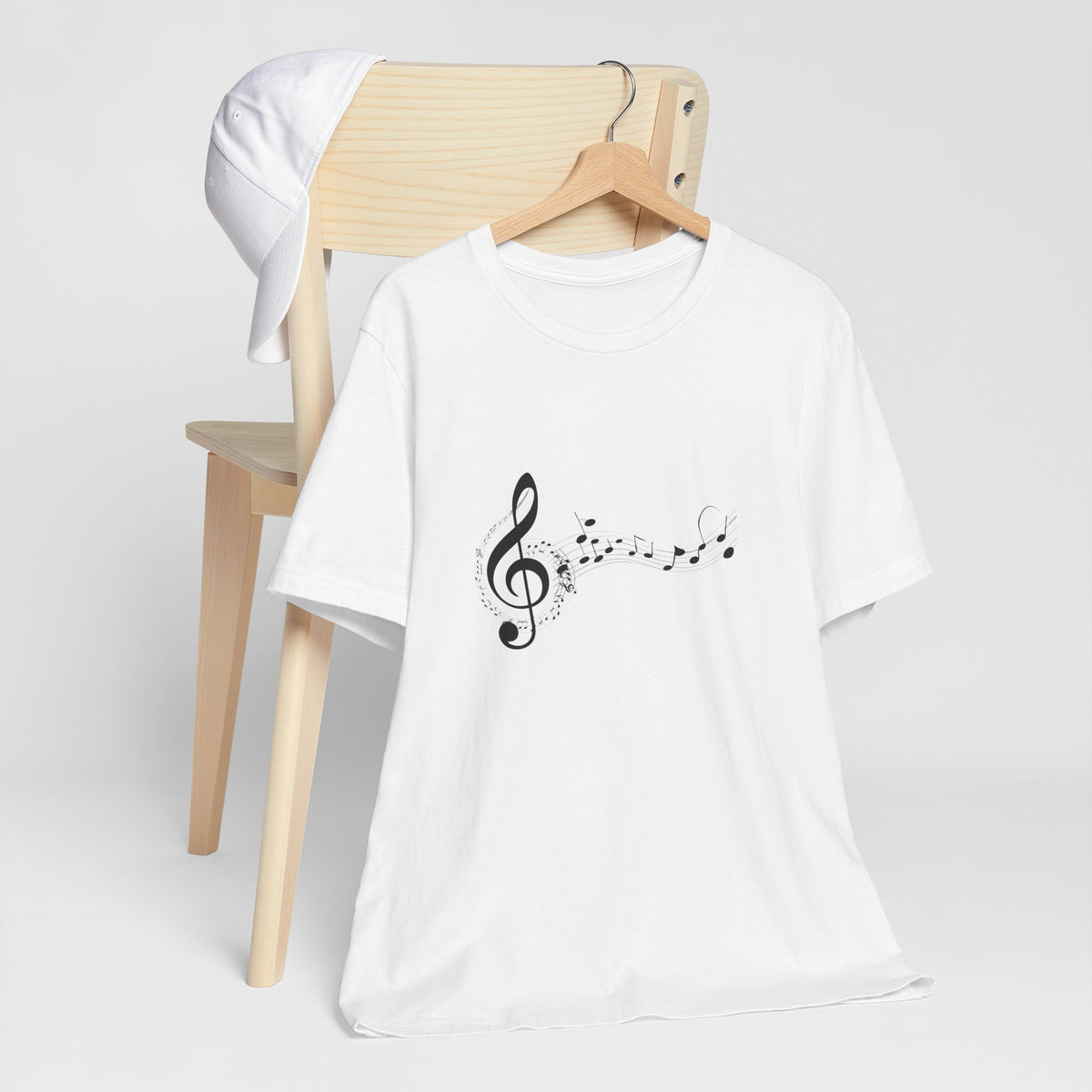 Musical Notes Short Sleeve Tee for Music Lovers