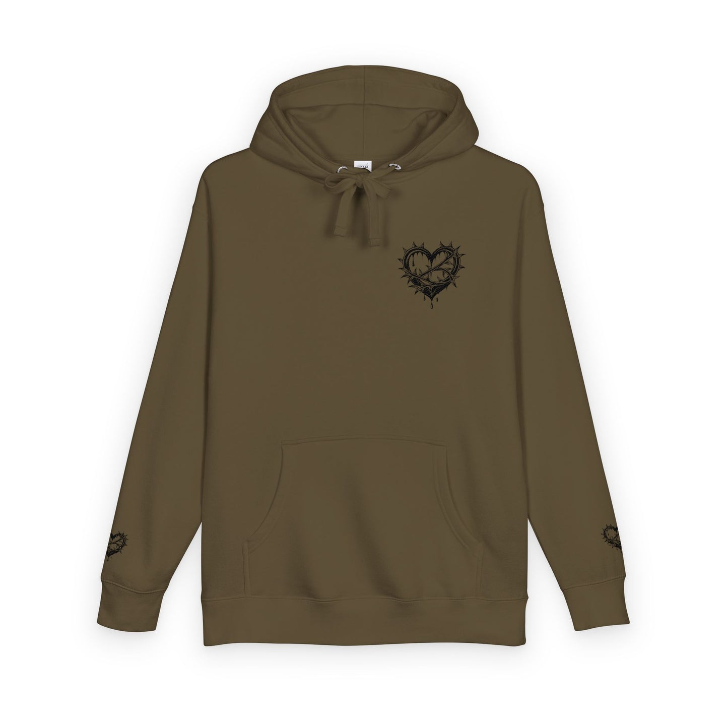 Heartfelt Unisex Fleece Hoodie, Cozy Gift, Casual Wear, Valentine's Day, Romantic Style