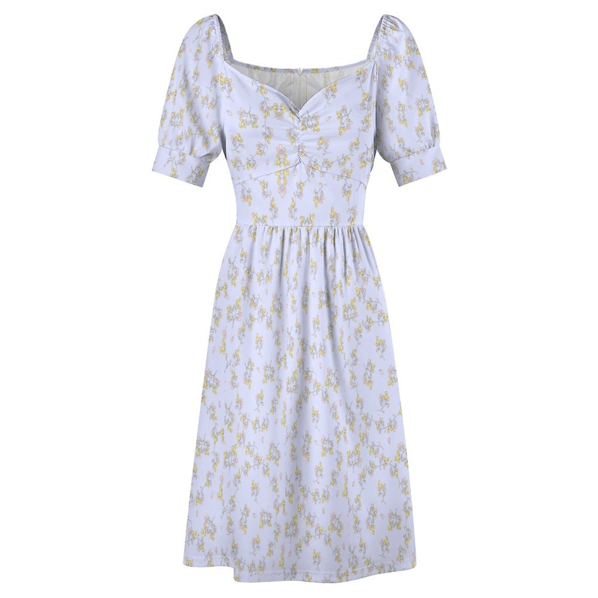 Short Sleeve V Neck Lovely Dress