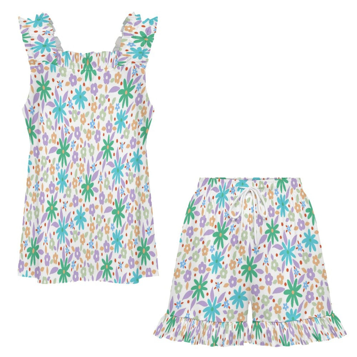 Ruffled Pajama Set