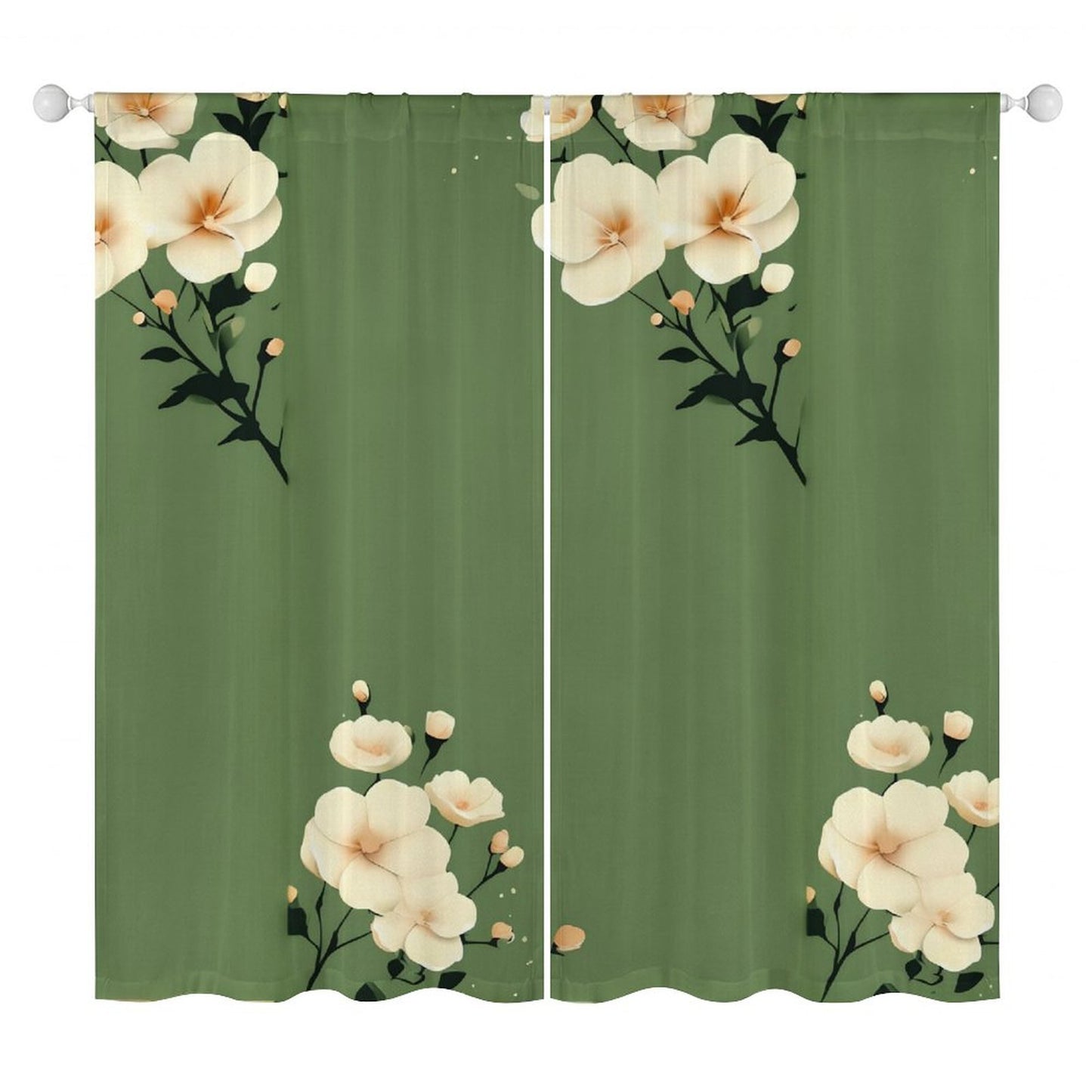 Sheer Curtain Green