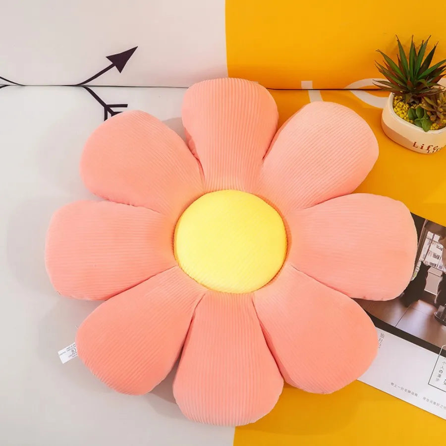 @Daisy Flower Plush Cushion Colorful Petal Throw Pillow Plush Toy Sofa Cushion Home Decoration Office Nap Headrest Pillow Gift
