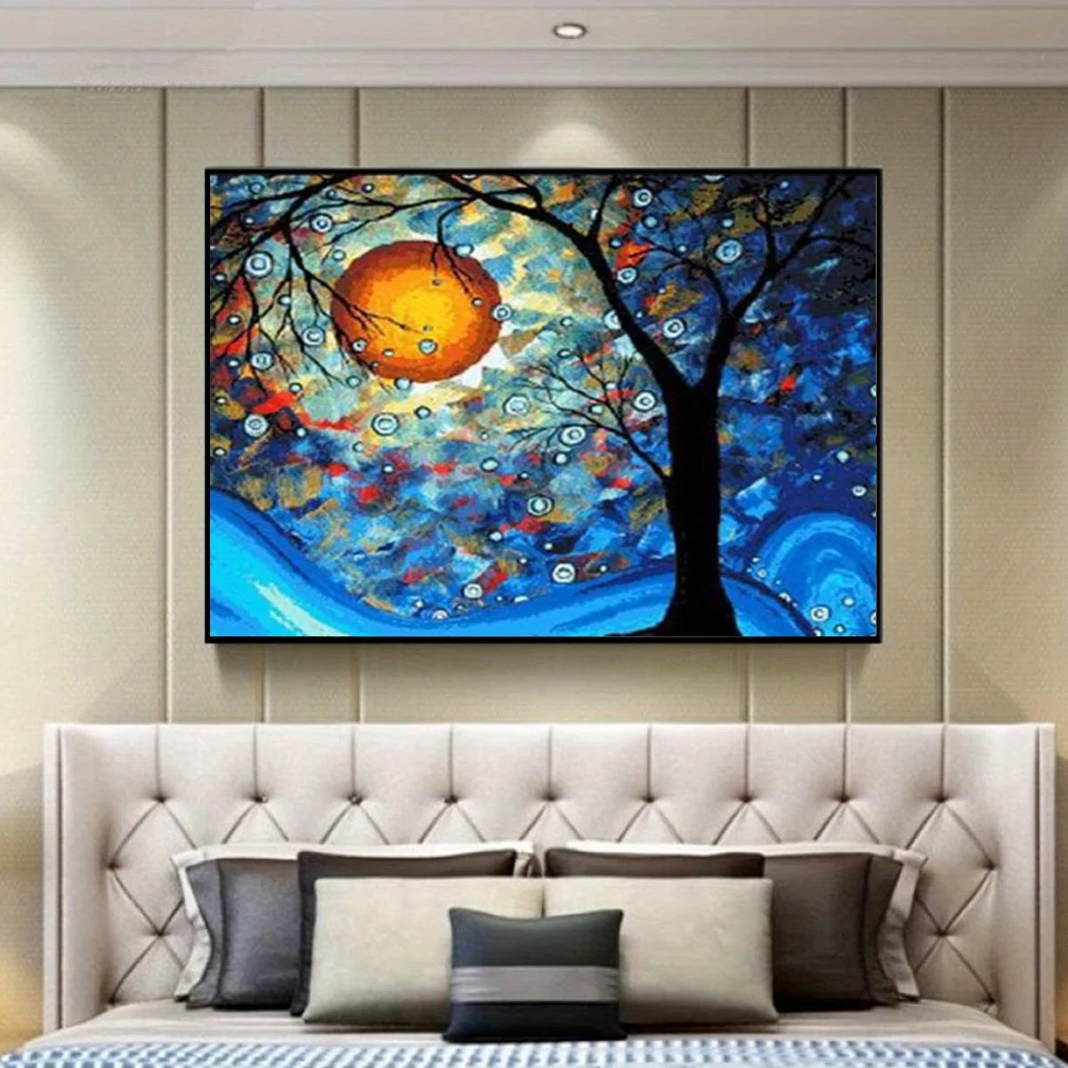 DIY Diamond Painting Round Diamond Starry Sky Van Gogh Pattern Full Diamond Mosaic Home Decoration Painting Cross Stitch Kit