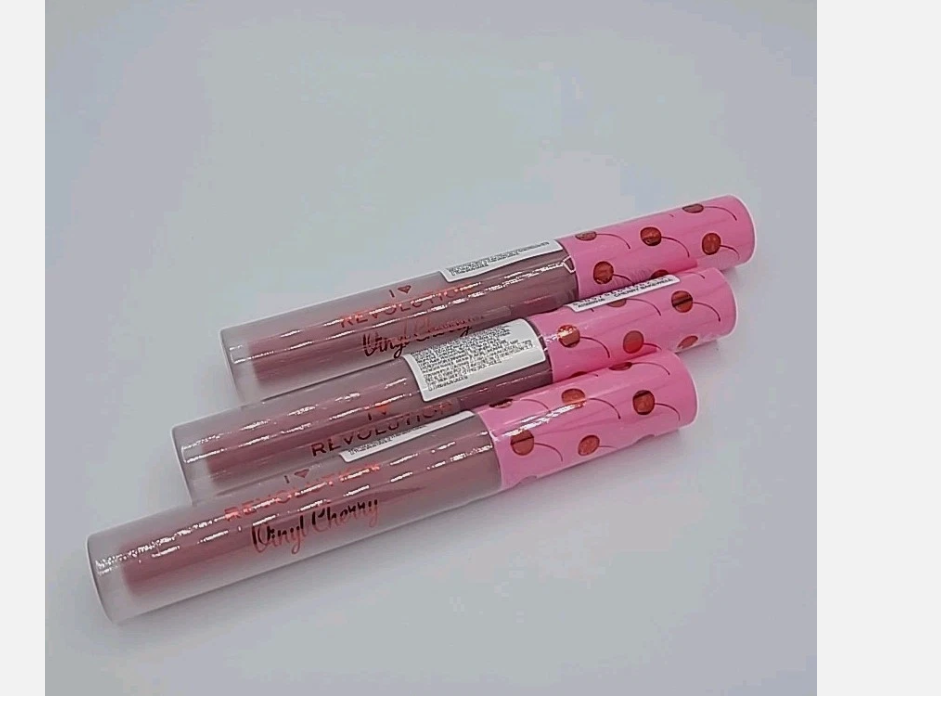 NEW! 3x Revolution Vinyl Cherry Liquid Lipstick CHERRY BAKEWELL 0.07 oz Each