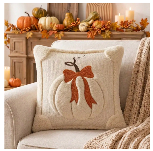 1pc m Halloween Pumpkin Embroidered Pillow with insert