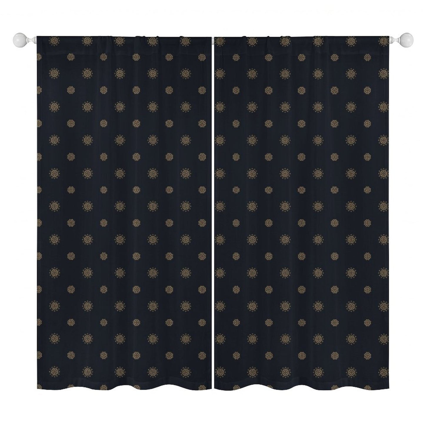 Sheer Curtain Navy Blue
