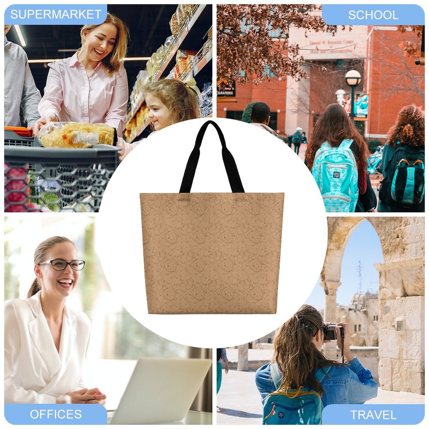 Large One Shoulder Shopping Bag