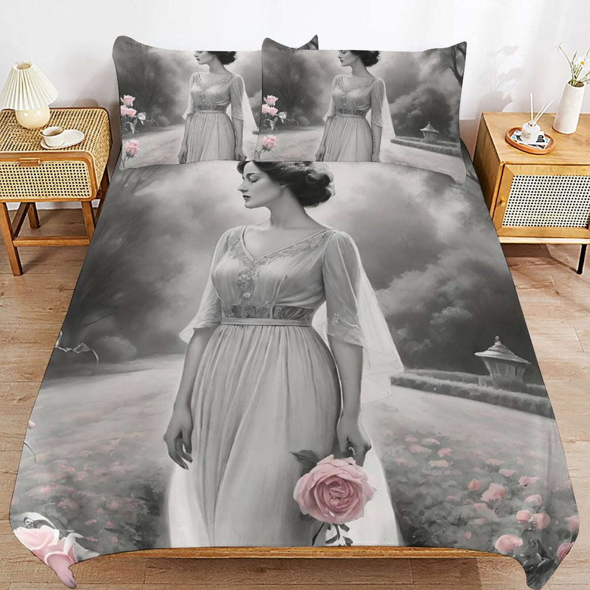 3-Piece Bedding Set-90"x90"/ 229x229cm