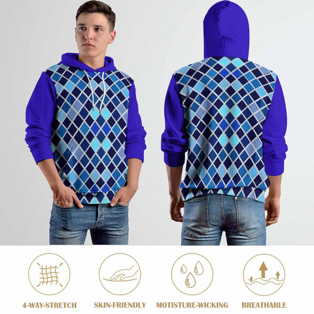 Men's Cool Hoodie with Double-layer Cap