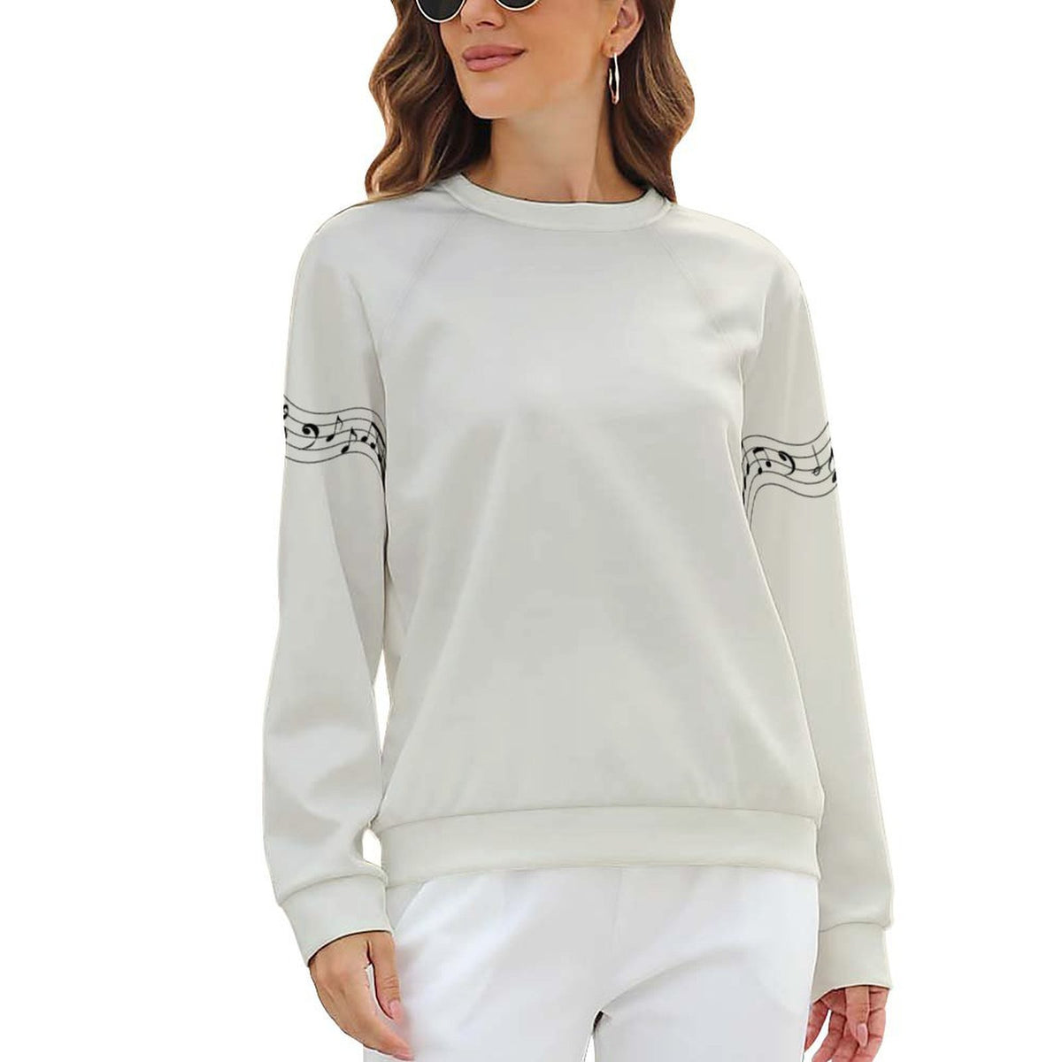 Musical Note Sweatshirt Designs Raglan Style