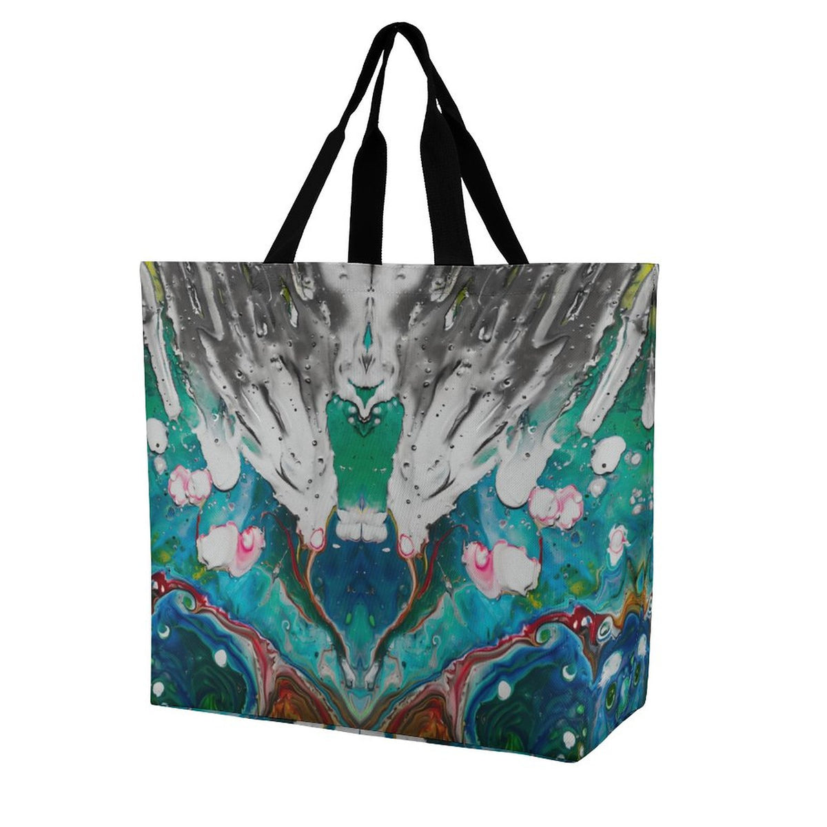 Large One Shoulder Shopping Bag Multicolor