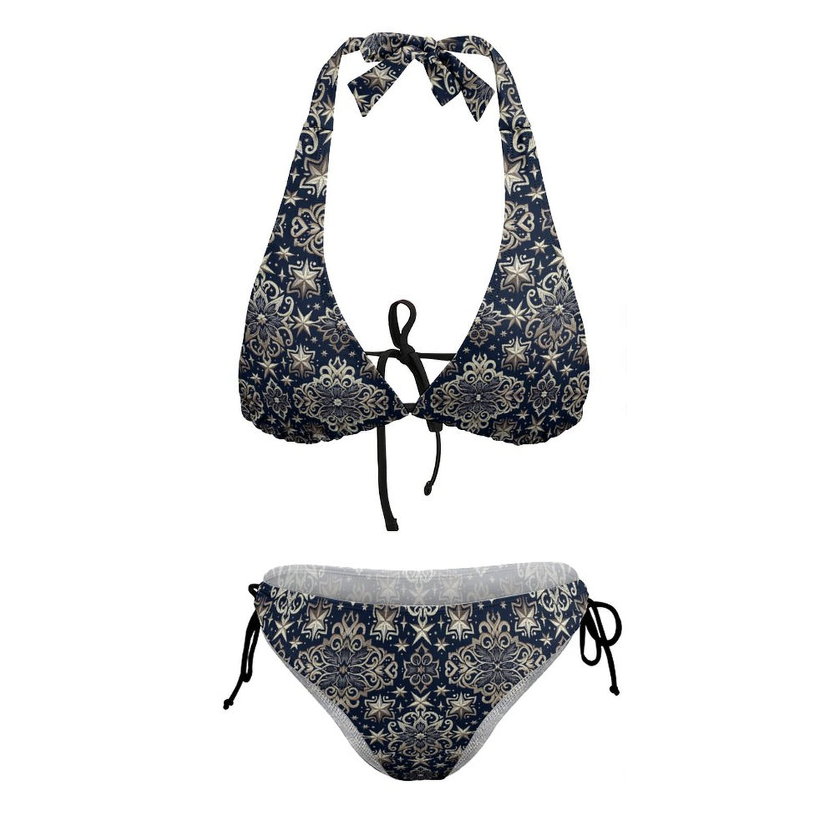 Plus Size Womenโs Halter Bikini Set
