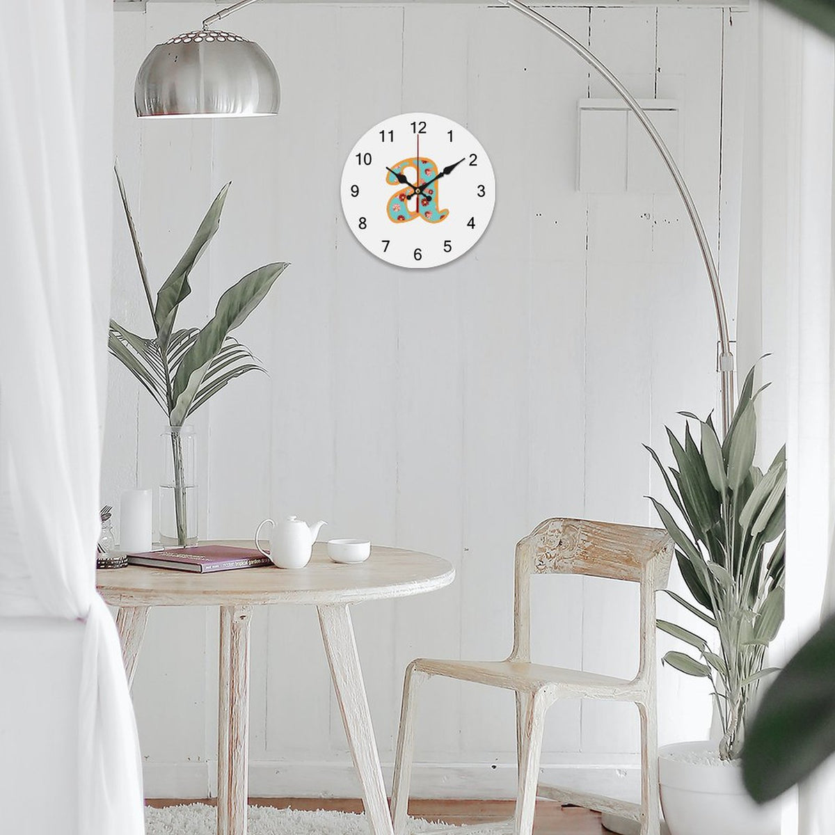 Concise Silent Wooden Wall Clock-9.84"x9.84"/ 25x25cm