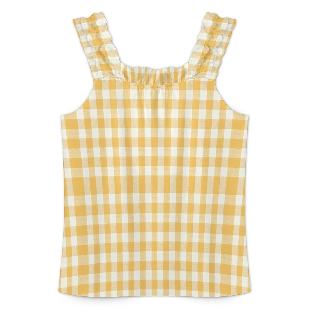 Ruffled Pajama Set Yellow Stripes