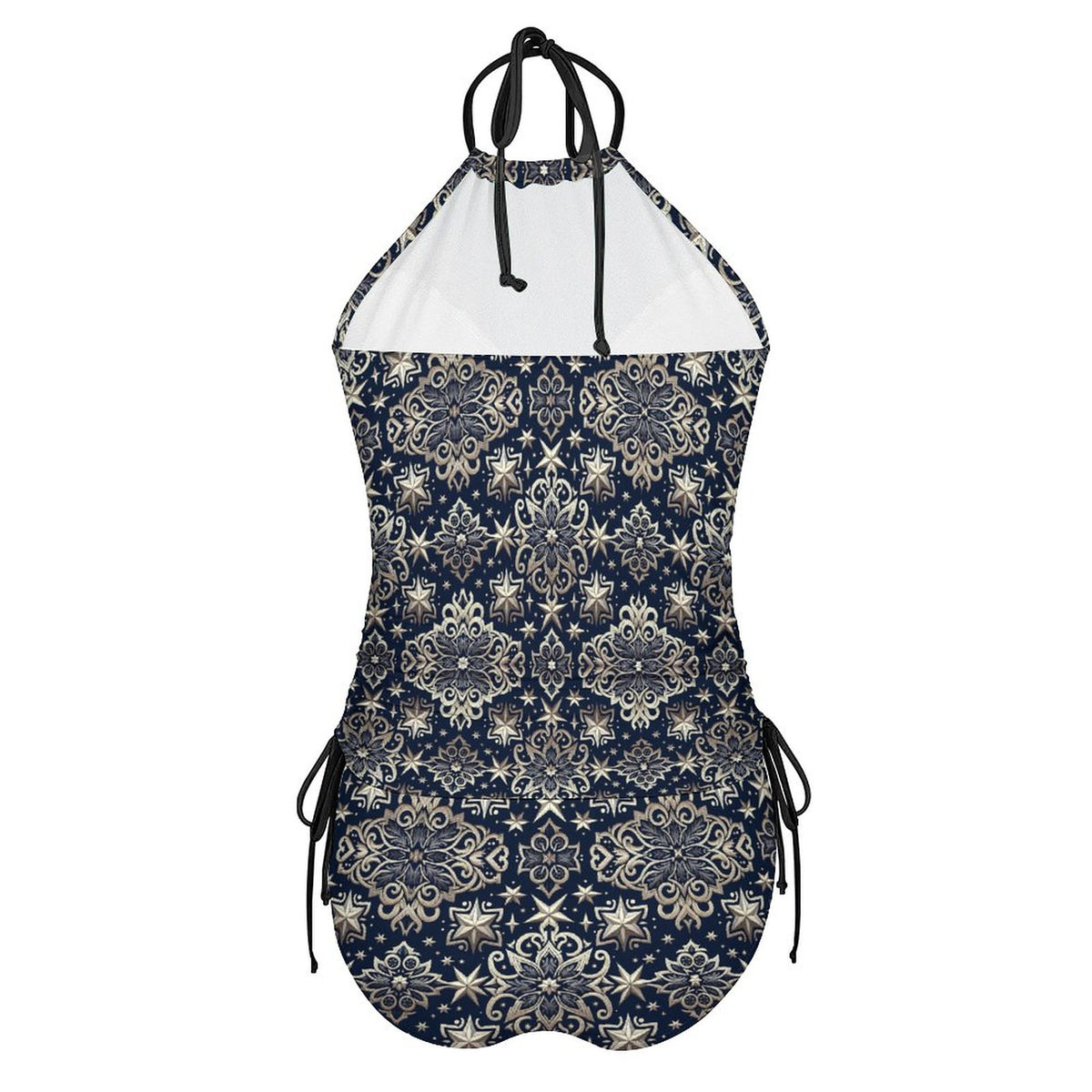 2-Piece Women's Tankini Set with High Neck Halter Top