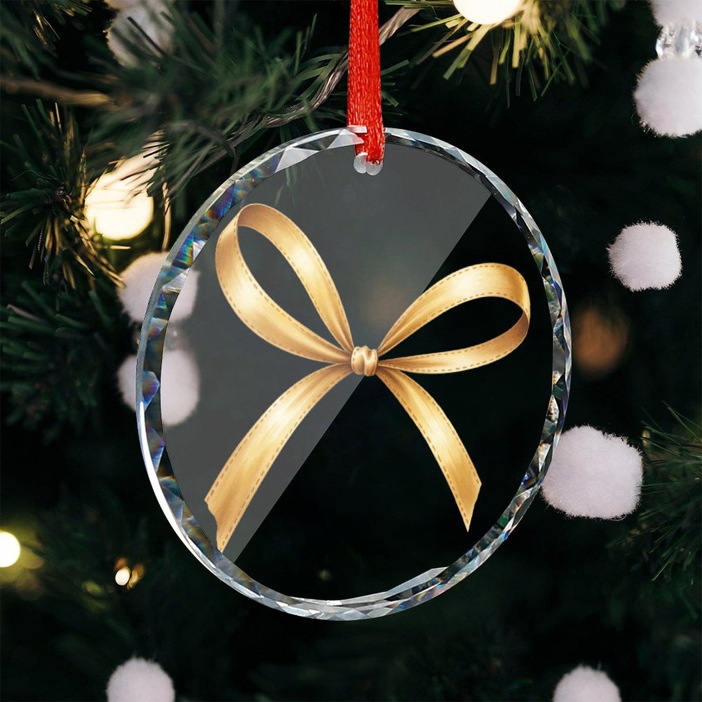 Glass Circular Ornament Pendant