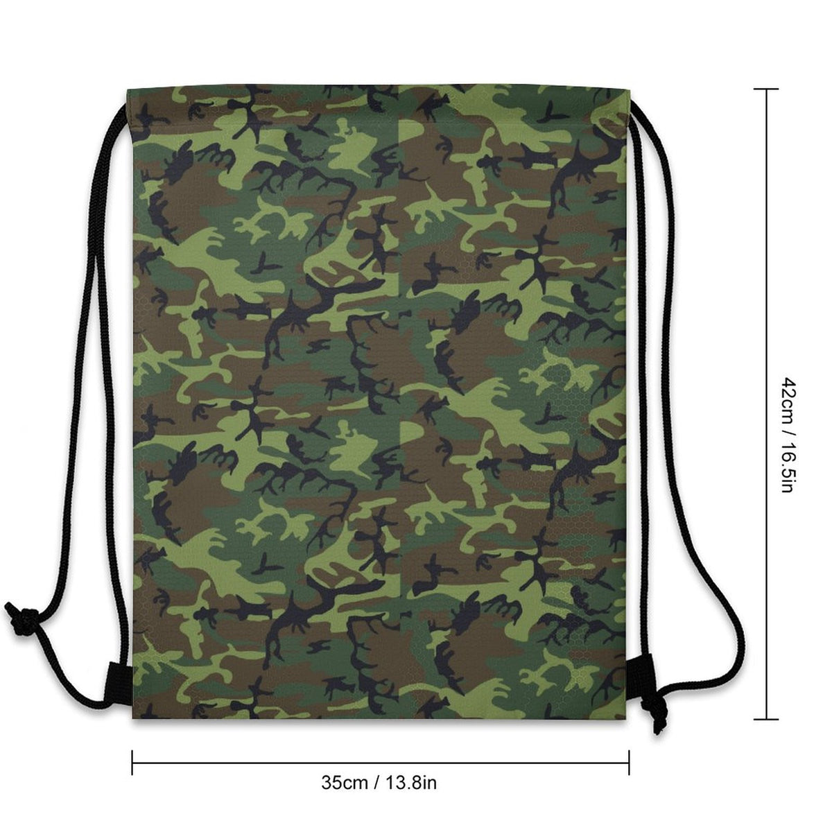 Camo Drawstring Bags with Waffle Cloth Designs