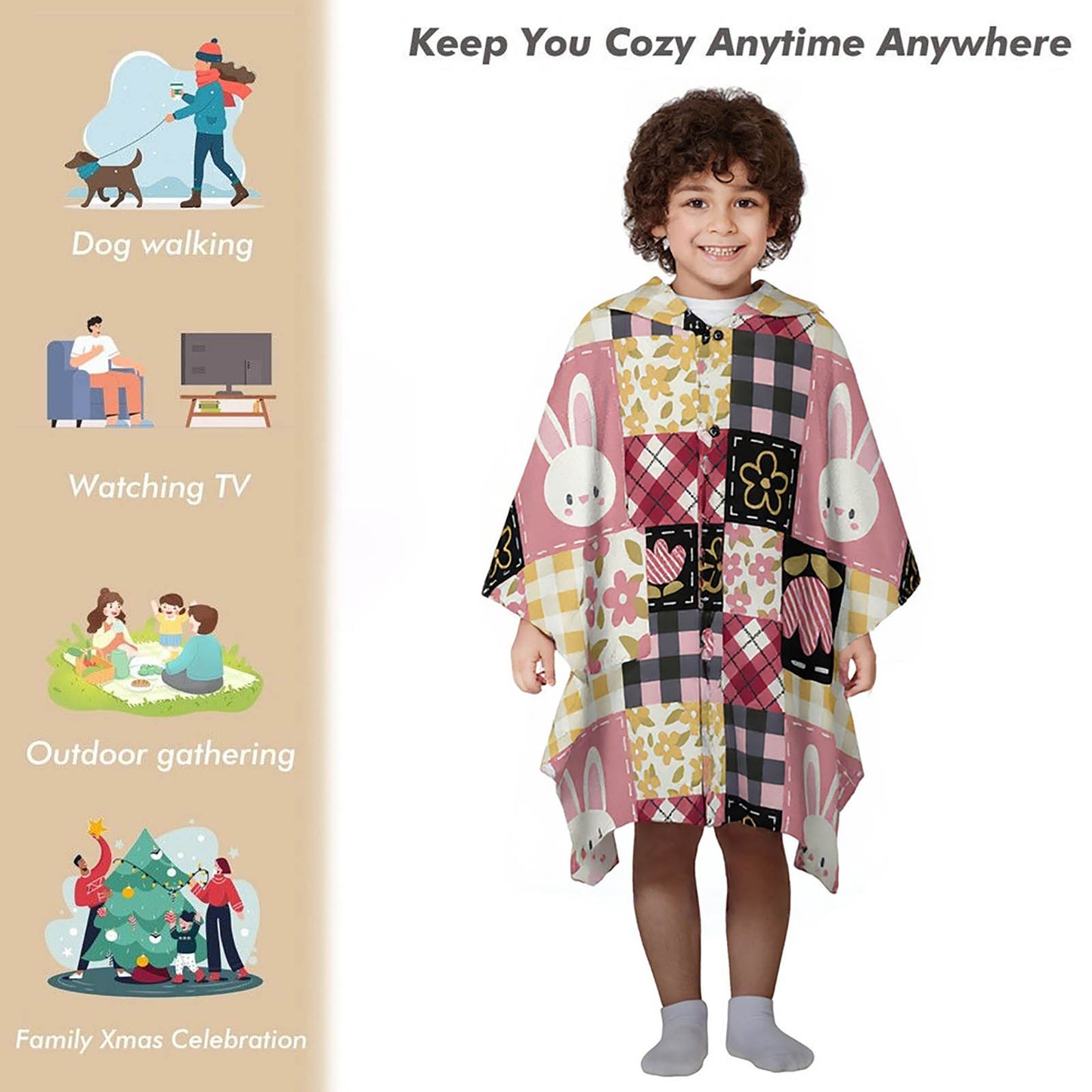 Kids' Hooded Blanket Sweatshirt